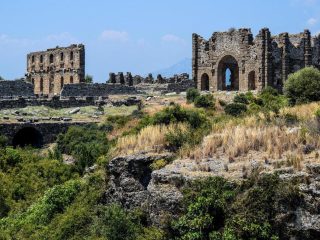 Aspendos - ancient city above theatre