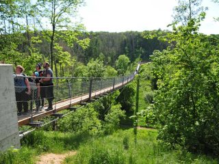 Hängeseilbrücke für Wanderer in Braunsroda