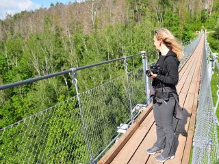 Hängeseilbrücke für Wanderer in Braunsroda