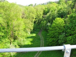 Hängeseilbrücke für Wanderer in Braunsroda