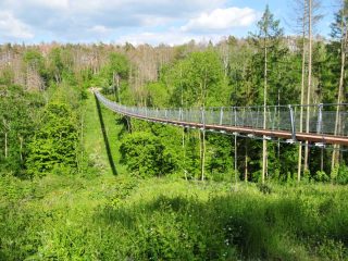 Hängeseilbrücke für Wanderer in Braunsroda