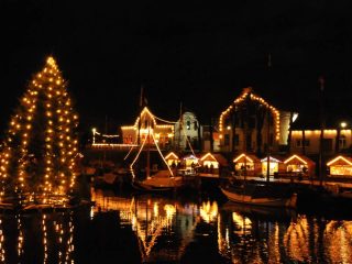 Schwimmender Weihnachtsbaum Carolinensiel