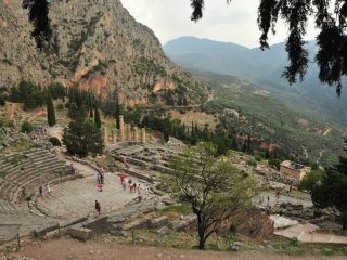 Delphi - Theater and Apollon Tempel