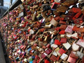Cologne Love Locks at Hohenzollern Bridge