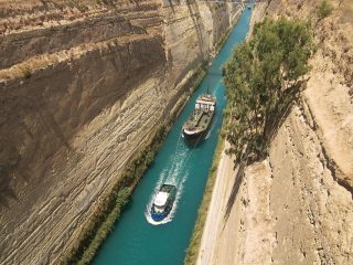 Viewpoints at the Canal of Corinth