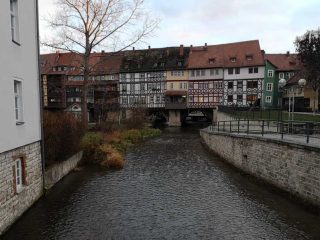 Mittelalterliche Krämerbrücke in Erfurt