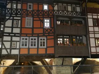 Mittelalterliche Krämerbrücke in Erfurt