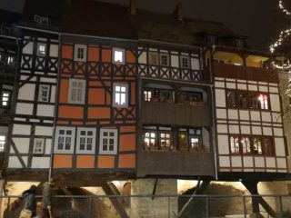 Mittelalterliche Krämerbrücke in Erfurt