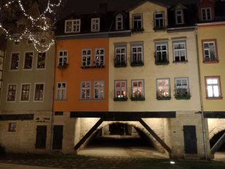 Mittelalterliche Krämerbrücke in Erfurt