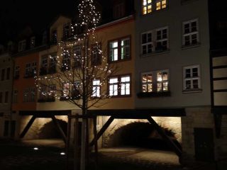 Mittelalterliche Krämerbrücke in Erfurt