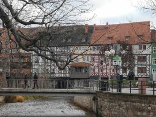 Mittelalterliche Krämerbrücke in Erfurt
