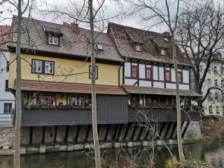Mittelalterliche Krämerbrücke in Erfurt