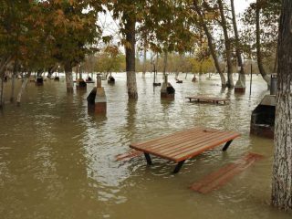 High Tide at Manavgat River due to heavy rain