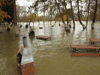 High Tide at Manavgat River due to heavy rain