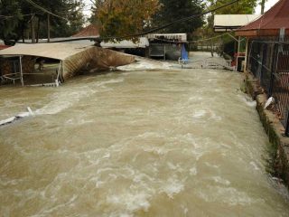 High Tide at Manavgat River due to heavy rain