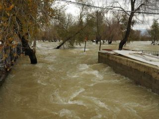 High Tide at Manavgat River due to heavy rain