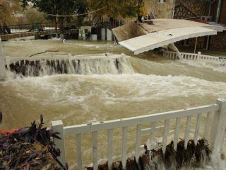 High Tide at Manavgat River due to heavy rain