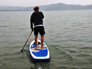 Stand-up paddling am Ohrid See