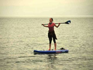 Stand-up paddling am Ohrid See