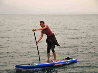 Stand-up paddling am Ohrid See