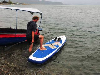 Stand-up paddling am Ohrid See