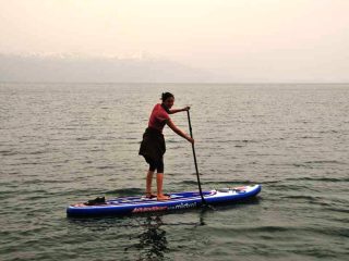 Stand-up paddling am Ohrid See