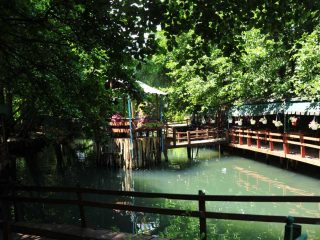 The idyllic Drilon Park next to Pogradec