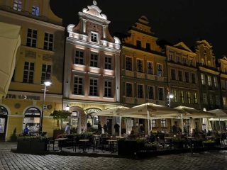 Poznań Old Market Square at Night