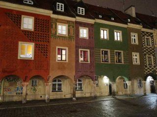Poznań Old Market Square at Night