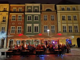 Poznań Old Market Square at Night