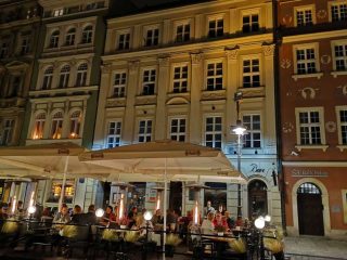 Poznań Old Market Square at Night
