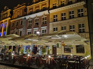 Poznań Old Market Square at Night