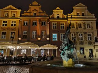 Poznań Old Market Square at Night