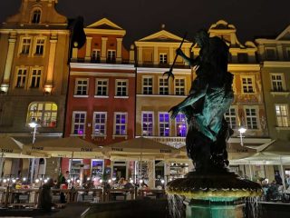 Poznań Old Market Square at Night