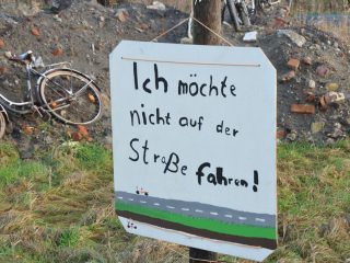 Oldorf - Protest für den Bau eines Radweges