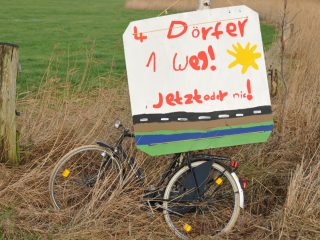 Oldorf - Protest für den Bau eines Radweges