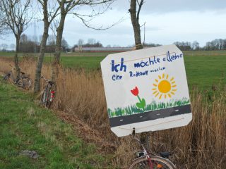 Oldorf - Protest für den Bau eines Radweges