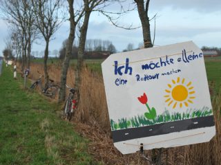 Oldorf - Protest für den Bau eines Radweges