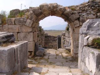 Ancient town of Miletus next to Menderes River