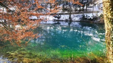 The Blautopf - visible in winter too because of its colors