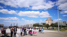 Thessalonica beach promenade is inviting for Sunday walks