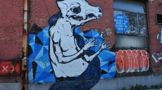 Back to the Camping Center Belgrade - street art on the way