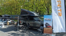 Exhibitors and audience at the Warsaw Camper Fair
