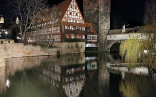 Night tour through the old town of Nuremberg