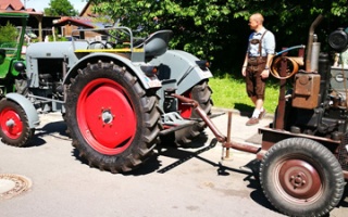 950 years Anhausen - tractors in the center of celebrations