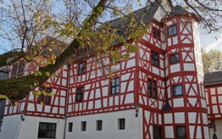 Historical courthouse with tower museum in Bad Camberg