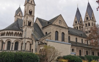 The Basilica of St. Castor at the Deutsches Eck in Koblenz