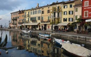 Lazise on Lake Garda - piazza and idyllic harbor