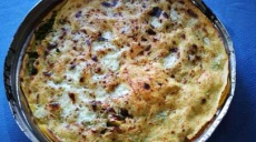 Maispizza mit Lauch / Spinat - Spezialität am Campingplatz Rino