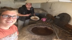 Khachapuri bread from the clay oven - a specialty from Georgia